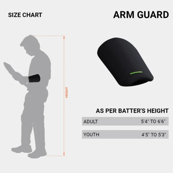 Moonwalkr Arm Guard Black – Adult | Lightweight Ballistic Protection