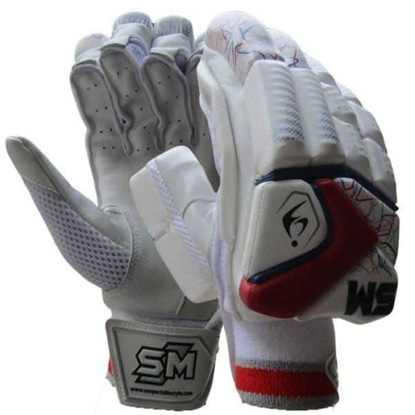 SM Thunder Cricket Batting Gloves – Full Finger Protection & Sheep Leather Palm