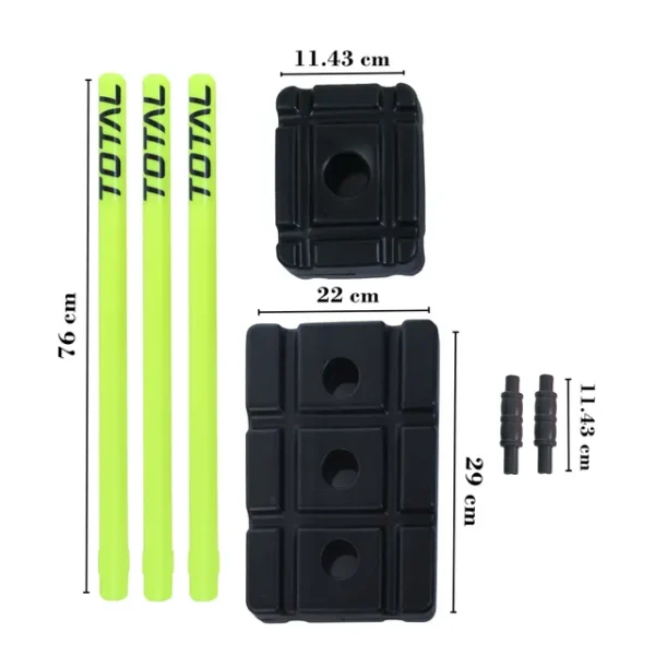 Total Plastic Stump Set with Bails – Durable, Lightweight Cricket Wicket Set for All Ages
