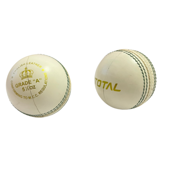 TOTAL GRADE A ENGLISH LEATHER MCC CONFORMED 5.5 OZ BALL - WHITE