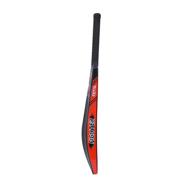 Total Fighter PVC Cricket Bat | Durable Plastic Bat for Tennis Ball & Gully Cricket | Black
