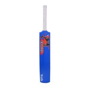 Total Fighter PVC Cricket Bat | Durable Plastic Bat for Tennis Ball & Gully Cricket | Blue