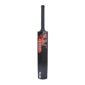 Total Fighter PVC Cricket Bat | Durable Plastic Bat for Tennis Ball & Gully Cricket | Black