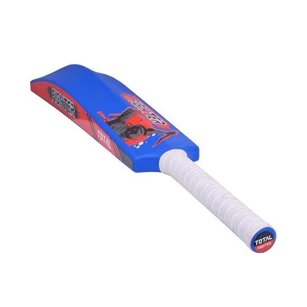 Total Fighter PVC Cricket Bat | Durable Plastic Bat for Tennis Ball & Gully Cricket | Blue