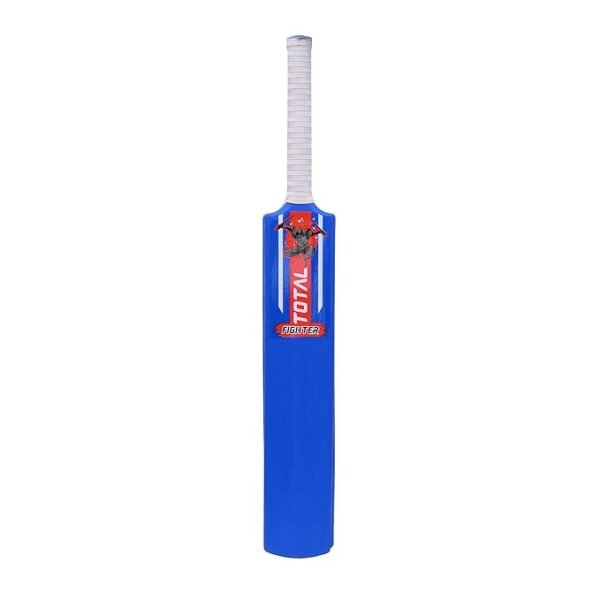 Total Fighter PVC Cricket Bat | Durable Plastic Bat for Tennis Ball & Gully Cricket | Blue